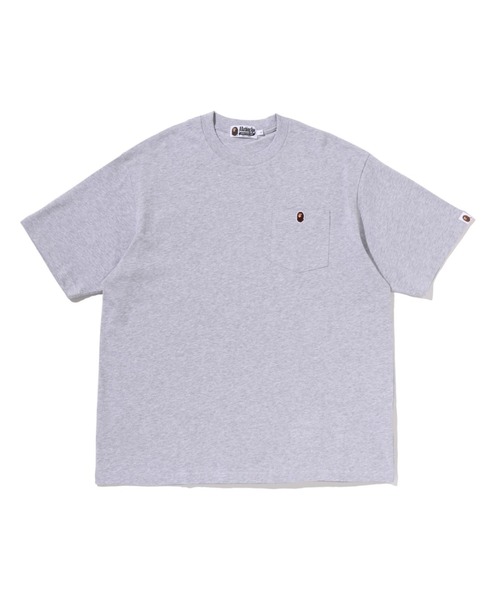 A BATHING APE(アベイシングエイプ)の「ONE POINT RELAXED FIT POCKET TEE(Tシャツ/カットソー・メンズ・グレー/ネイビー/ホワイト・SMALL/MEDIUM/XX-LARGE/X-LARGE/LARGE)」の2枚目の写真