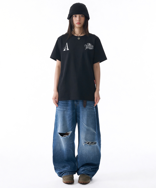 ARTISTWEAR（アーティストウェア）の「[ATW] TSR 半袖Tシャツ - 2COLOR（Tシャツ/カットソー・レディース・ブラック/ホワイト・XX-LARGE/XXXX-LARGE/LARGE/MEDIUM/SMALL/X-LARGE）」の7枚目の写真