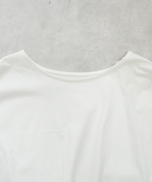 SELECT LEVERY(セレクトリベリー)の「天竺裾ゴム入りドルマンTシャツ(Tシャツ/カットソー・レディース・ブラウン/ブラック/オフホワイト・FREE)」の5枚目の写真
