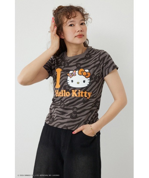 RODEO CROWNS WIDE BOWL（ロデオクラウンズワイドボウル）の「(HELLO KITTY) Face Tシャツ（Tシャツ/カットソー・レディース・ブラック/グレー系その他/オフホワイト/ベージュ系その他・SMALL/MEDIUM）」の7枚目の写真