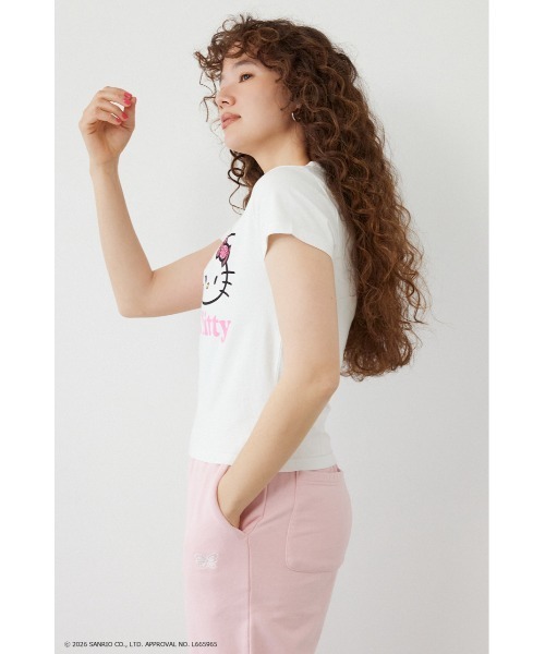 RODEO CROWNS WIDE BOWL（ロデオクラウンズワイドボウル）の「(HELLO KITTY) Face Tシャツ（Tシャツ/カットソー・レディース・ブラック/グレー系その他/オフホワイト/ベージュ系その他・SMALL/MEDIUM）」の13枚目の写真