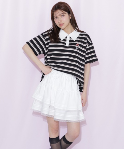 JILL by JILL STUART(ジルバイジルスチュアート)の「レースフリルミニティアードスカート(スカート・レディース・ブラック/ホワイト・FREE)」の17枚目の写真