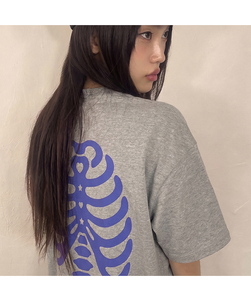 GRAVER（グレーバー）の「[ユニセックス]リブ半袖Tシャツ_4色（Tシャツ/カットソー・レディース・チャコールグレー/ホワイト/ライトグレー/ネイビー・SMALL/MEDIUM/LARGE）」の3枚目の写真
