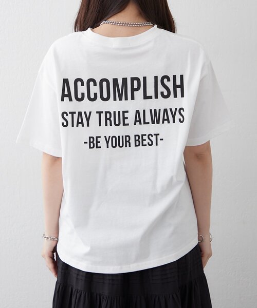 Remind me and forever（リマインドミーアンドフォーエバー）の「【staff made】接触冷感！アソートロゴシルケットTシャツ（Tシャツ/カットソー・レディース・ブラック/ブラウン/オフホワイト/ホワイト・FREE）」の12枚目の写真
