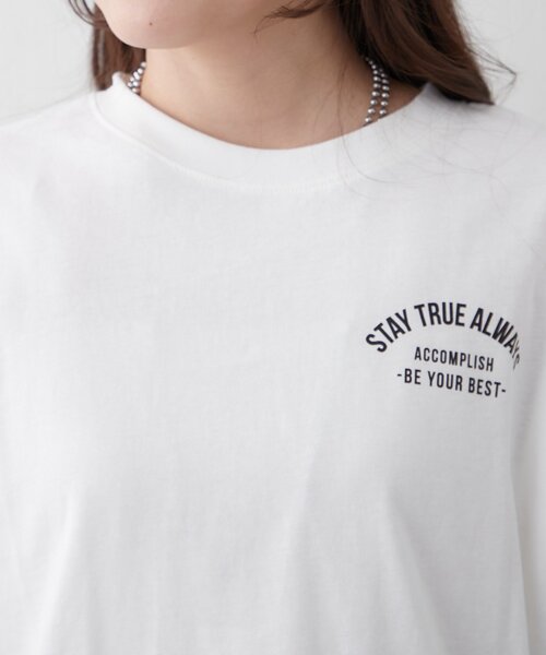 Remind me and forever（リマインドミーアンドフォーエバー）の「【staff made】接触冷感！アソートロゴシルケットTシャツ（Tシャツ/カットソー・レディース・ブラック/ブラウン/オフホワイト/ホワイト・FREE）」の15枚目の写真