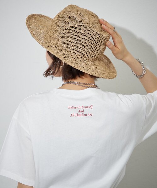 Remind me and forever（リマインドミーアンドフォーエバー）の「【staff made】接触冷感！アソートロゴシルケットTシャツ（Tシャツ/カットソー・レディース・ブラック/ブラウン/オフホワイト/ホワイト・FREE）」の21枚目の写真