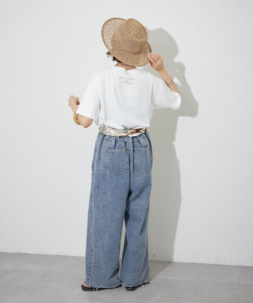 Remind me and forever（リマインドミーアンドフォーエバー）の「【staff made】接触冷感！アソートロゴシルケットTシャツ（Tシャツ/カットソー・レディース・ブラック/ブラウン/オフホワイト/ホワイト・FREE）」の22枚目の写真