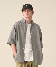 DANTON(�_���g��)��Men's Oxford Short Sleeve Button-Down Shirt(�V���c/�u���E�X)