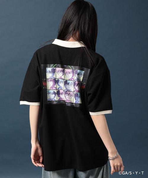 PAGEBOY（ページボーイ）の「【名探偵コナン】コナンフェイスポロシャツ（ポロシャツ・レディース・ホワイト系その他/ブラック/オフホワイト・FREE）」の3枚目の写真