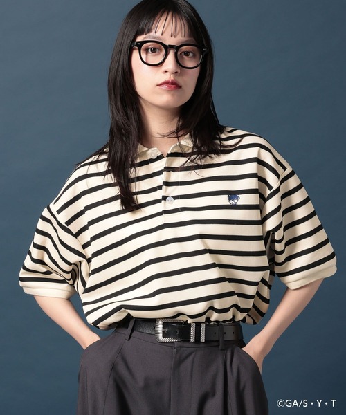 PAGEBOY（ページボーイ）の「【名探偵コナン】コナンフェイスポロシャツ（ポロシャツ・レディース・ホワイト系その他/ブラック/オフホワイト・FREE）」の21枚目の写真
