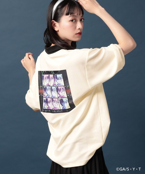 PAGEBOY（ページボーイ）の「【名探偵コナン】コナンフェイスポロシャツ（ポロシャツ・レディース・ホワイト系その他/ブラック/オフホワイト・FREE）」の12枚目の写真