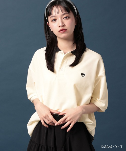 PAGEBOY（ページボーイ）の「【名探偵コナン】コナンフェイスポロシャツ（ポロシャツ・レディース・ホワイト系その他/ブラック/オフホワイト・FREE）」の13枚目の写真
