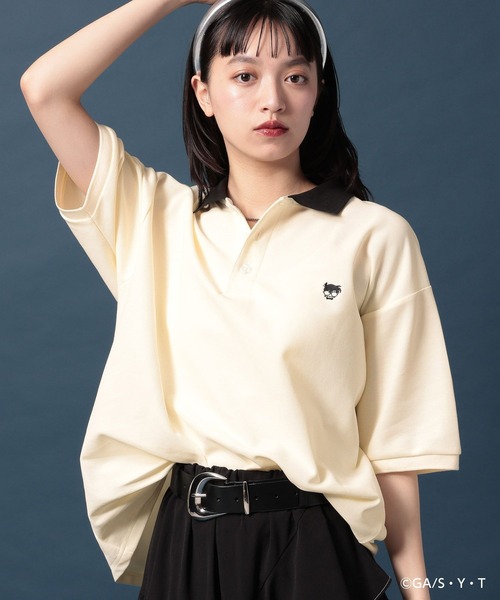PAGEBOY（ページボーイ）の「【名探偵コナン】コナンフェイスポロシャツ（ポロシャツ・レディース・ホワイト系その他/ブラック/オフホワイト・FREE）」の14枚目の写真