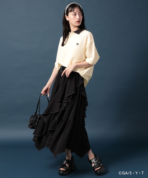 PAGEBOY（ページボーイ）の「【名探偵コナン】コナンフェイスポロシャツ（ポロシャツ・レディース・ホワイト系その他/ブラック/オフホワイト・FREE）」の9枚目の写真