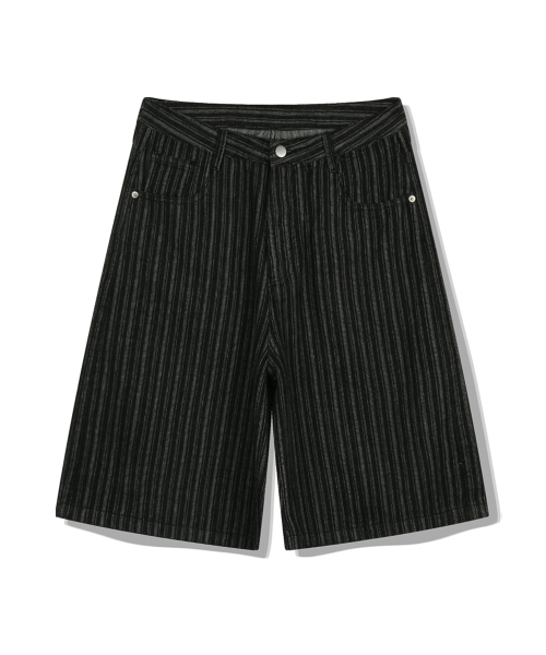 BASIC LABEL（ベーシックラベル）の「Besb Wide Bermuda Stripe Shorts pants 1 Color [BLSD_1002]（その他パンツ・レディース・ブラック・SMALL/MEDIUM/LARGE/X-LARGE/2XL）」の2枚目の写真