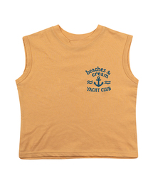 ヨットクラブ 袖なしTシャツ-マスタード