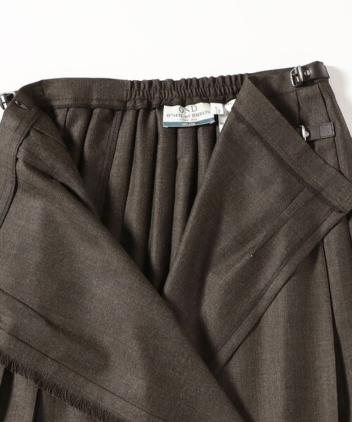 Demi-Luxe BEAMS(デミルクス ビームス)の「【別注】O’NEIL OF DUBLIN × Demi-Luxe BEAMS / ウール イージー ロング キルトスカート 85cm(スカート・レディース・ブラウン/レッド・10/8/12)」の14枚目の写真