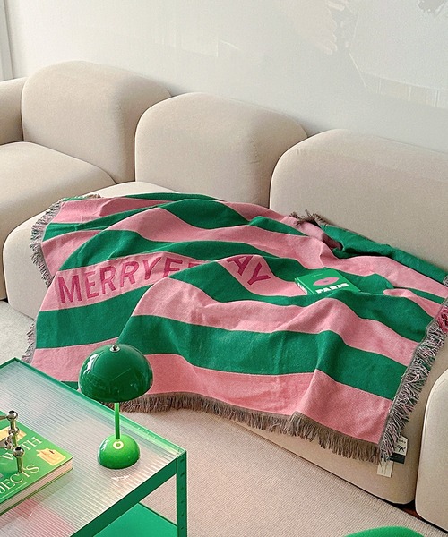 MERRYFRIDAY / メリーフライデー」ラグ Stripe ストライプ “Azzuro