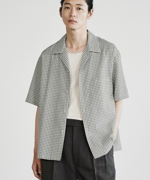 WYM LIDNM(ウィム バイ リドム)の「CLASSIC PLAID BOX H/S SHIRT(シャツ/ブラウス・メンズ・ブラック/ダークブラウン/オフホワイト・L/M/S)」の3枚目の写真