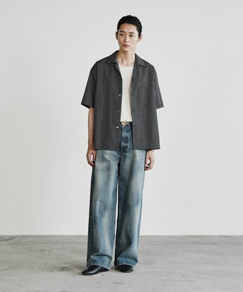 WYM LIDNM(ウィム バイ リドム)の「CLASSIC PLAID BOX H/S SHIRT(シャツ/ブラウス・メンズ・ブラック/ダークブラウン/オフホワイト・L/M/S)」の6枚目の写真