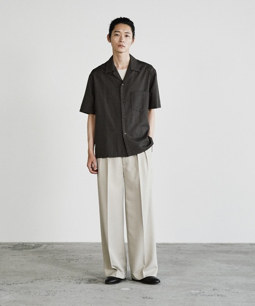 WYM LIDNM(ウィム バイ リドム)の「CLASSIC PLAID BOX H/S SHIRT(シャツ/ブラウス・メンズ・ブラック/ダークブラウン/オフホワイト・L/M/S)」の10枚目の写真
