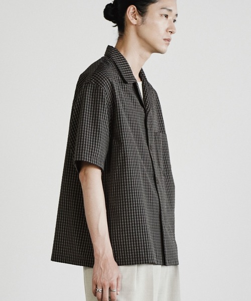 WYM LIDNM(ウィム バイ リドム)の「CLASSIC PLAID BOX H/S SHIRT(シャツ/ブラウス・メンズ・ブラック/ダークブラウン/オフホワイト・L/M/S)」の17枚目の写真