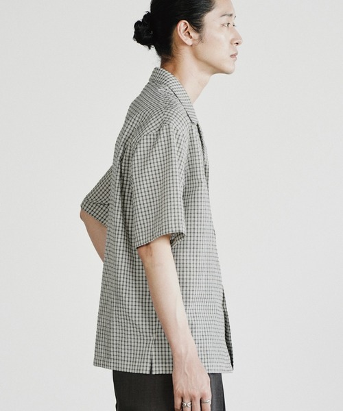 WYM LIDNM(ウィム バイ リドム)の「CLASSIC PLAID BOX H/S SHIRT(シャツ/ブラウス・メンズ・ブラック/ダークブラウン/オフホワイト・L/M/S)」の19枚目の写真