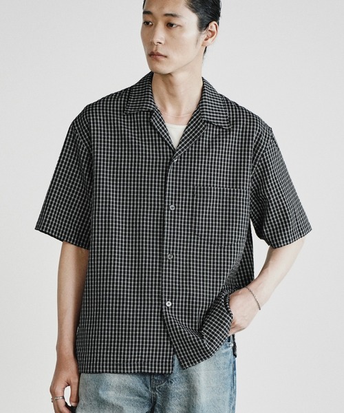 WYM LIDNM(ウィム バイ リドム)の「CLASSIC PLAID BOX H/S SHIRT(シャツ/ブラウス・メンズ・ブラック/ダークブラウン/オフホワイト・L/M/S)」の5枚目の写真