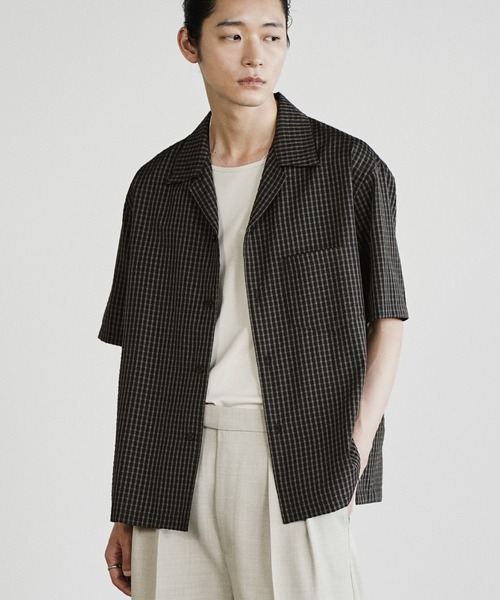 WYM LIDNM(ウィム バイ リドム)の「CLASSIC PLAID BOX H/S SHIRT(シャツ/ブラウス・メンズ・ブラック/ダークブラウン/オフホワイト・L/M/S)」の8枚目の写真
