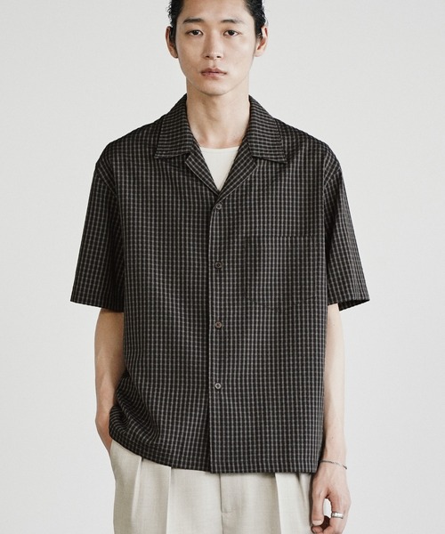 WYM LIDNM(ウィム バイ リドム)の「CLASSIC PLAID BOX H/S SHIRT(シャツ/ブラウス・メンズ・ブラック/ダークブラウン/オフホワイト・L/M/S)」の9枚目の写真