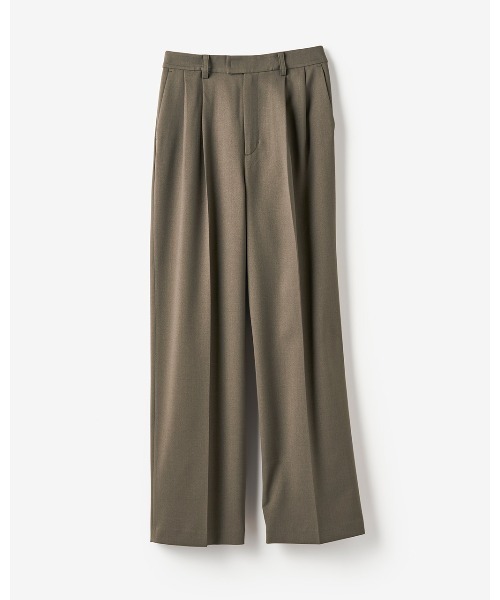DoCLASSE（ ドゥクラッセ）の「ライトツイル・タックワイドパンツ（その他パンツ・レディース・グレイッシュベージュ/オリーブ・7/9/11/13）」の11枚目の写真