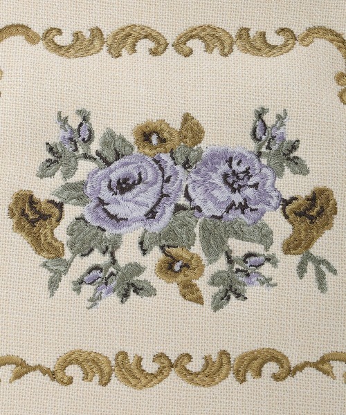 an another angelus(アンアナザーアンジェラス)の「クリアハンドルローズ刺繍がま口バッグ(ハンドバッグ・レディース・アイボリー/ライトブルー・FREE)」の14枚目の写真