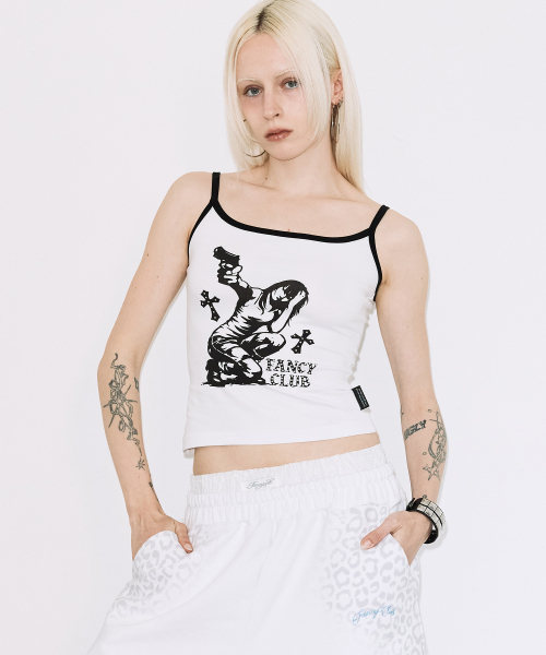 FANCY CLUB（ファンシークラブ）の「00s スリーブレス (ホワイト) F26QB121（Tシャツ/カットソー・レディース・その他・ONE）」の2枚目の写真