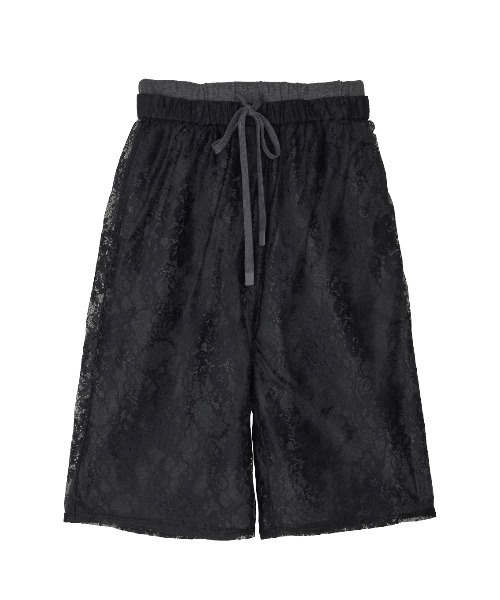 ELCHELE(エルチェレ)の「FRENCH TERRY×LACE HALF PANTS(その他パンツ・レディース・ホワイト/ブラック・38/36)」の13枚目の写真