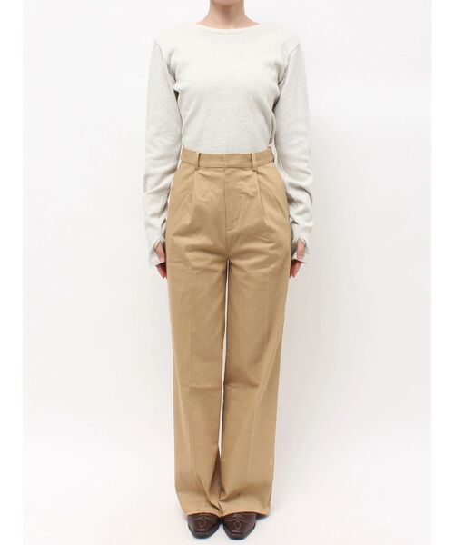 Ungrid(アングリッド)の「ストレッチチノフレアパンツ(その他パンツ・レディース・ベージュ/チャコールグレー/ピンク・FREE)」の7枚目の写真