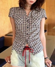 Waist tuck slim shirt