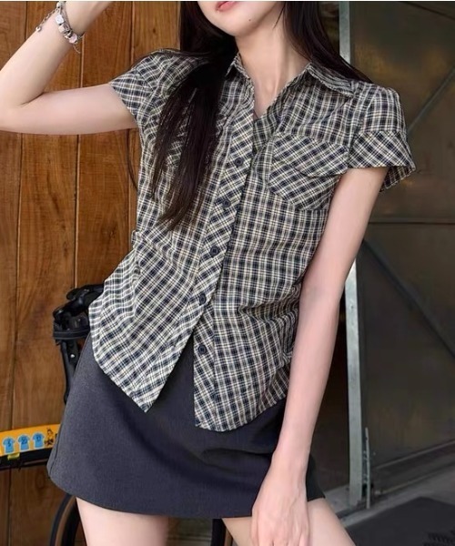 Vipoa(ヴィポア)の「Waist tuck slim shirt(シャツ/ブラウス・レディース・グレー系その他/ブルー系その他/ピンク・FREE)」の18枚目の写真