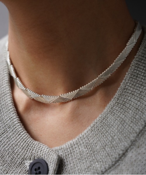 on the sunny side of the street(オンザサニーサイドオブザストリート)の「on the sunny side of the street(オン ザ サニーサイド オブ ザ ストリート) Chevton Chain choker(ネックレス・レディース・シルバー・F)」の1枚目の写真