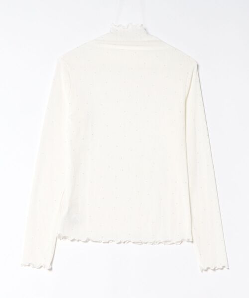 &BLOOM(アンドブルーム)の「ラインストーン付き シアー トップス &BLOOM(アンドブルーム)(Tシャツ/カットソー・レディース・ホワイト/ブラック・フリー)」の8枚目の写真