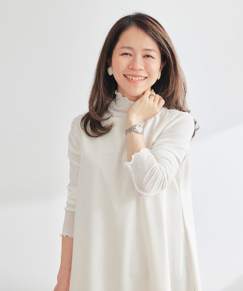 &BLOOM(アンドブルーム)の「ラインストーン付き シアー トップス &BLOOM(アンドブルーム)(Tシャツ/カットソー・レディース・ホワイト/ブラック・フリー)」の22枚目の写真