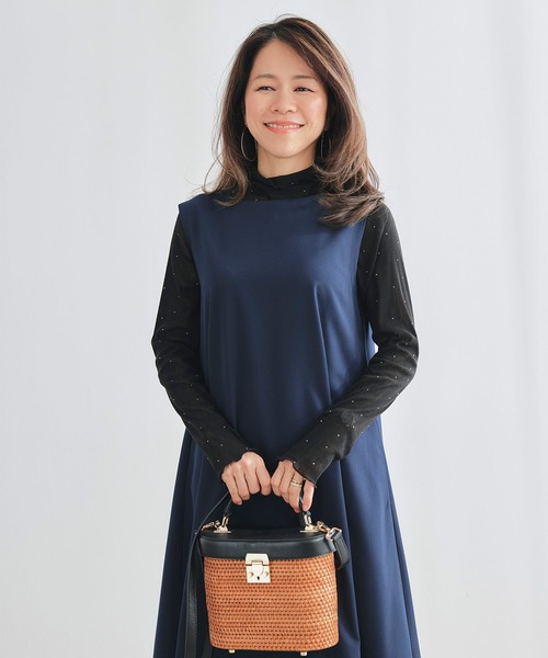 &BLOOM(アンドブルーム)の「ラインストーン付き シアー トップス &BLOOM(アンドブルーム)(Tシャツ/カットソー・レディース・ホワイト/ブラック・フリー)」の12枚目の写真