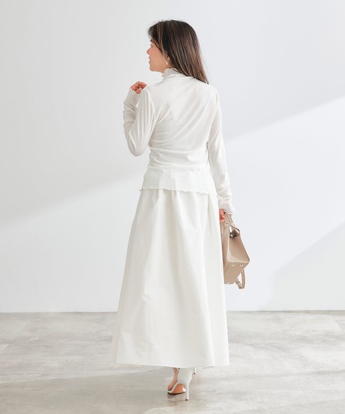 &BLOOM(アンドブルーム)の「ラインストーン付き シアー トップス &BLOOM(アンドブルーム)(Tシャツ/カットソー・レディース・ホワイト/ブラック・フリー)」の7枚目の写真