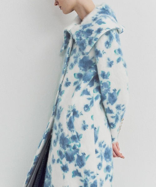 JENNE(ジェンヌ)の「ウールカシミヤシャギーフラワーコート(その他アウター・レディース・ブルー・MEDIUM/SMALL/X-LARGE/LARGE)」の10枚目の写真