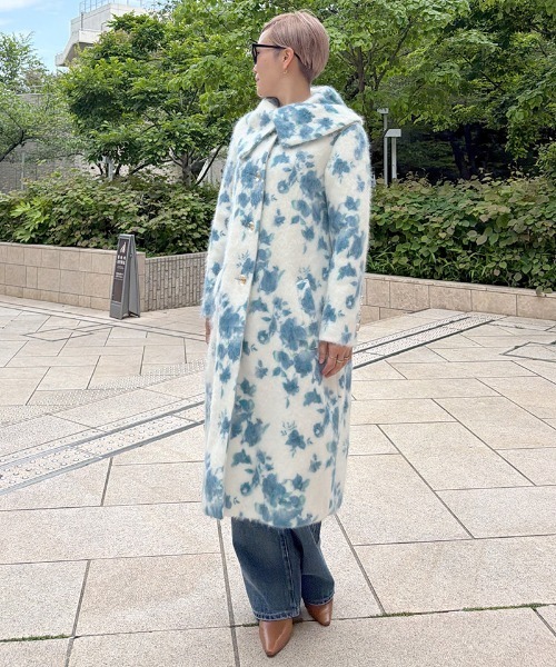 JENNE(ジェンヌ)の「ウールカシミヤシャギーフラワーコート(その他アウター・レディース・ブルー・MEDIUM/SMALL/X-LARGE/LARGE)」の19枚目の写真