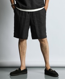 LINEN BLEND EASY SHORT PANTS：綿麻素材 イージーショートパンツ