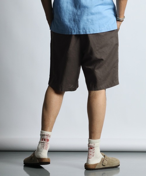 The DUFFER of ST.GEORGE(ザダファーオブセントジョージ)の「LINEN BLEND EASY SHORT PANTS:綿麻素材 イージーショートパンツ(その他パンツ・メンズ・ネイビー/チャコールグレー/ブラック・X-LARGE/MEDIUM/LARGE)」の11枚目の写真
