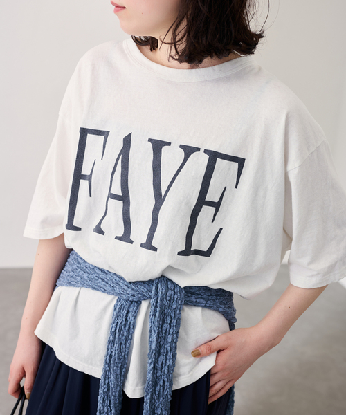 FRAMeWORK(フレームワーク)の「《追加》ラフィー天竺ネームロゴTEE2(Tシャツ/カットソー・レディース・ホワイト/ベージュ/チャコールグレー・FREE)」の18枚目の写真
