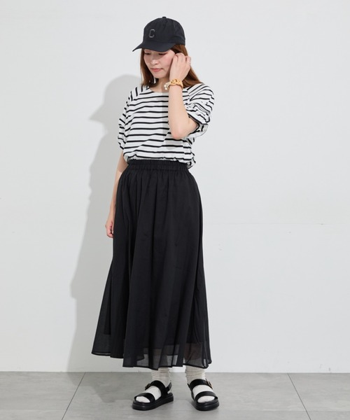 Samansa Mos2(サマンサ モスモス)の「◇ボイルギャザースカート(スカート・レディース・ブルー/イエロー/ブラック・F)」の7枚目の写真