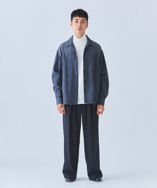 EDIFICE(エディフィス)の「8オンス デニム シャツ(デニムジャケット・メンズ・ホワイト/ブラック・MEDIUM/LARGE)」の3枚目の写真
