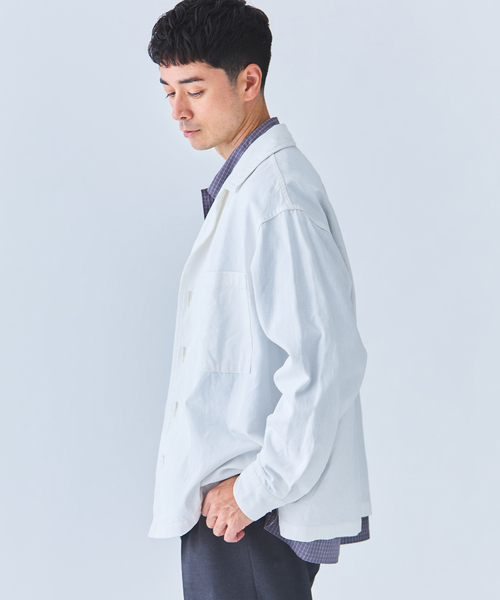 EDIFICE(エディフィス)の「8オンス デニム シャツ(デニムジャケット・メンズ・ホワイト/ブラック・MEDIUM/LARGE)」の15枚目の写真
